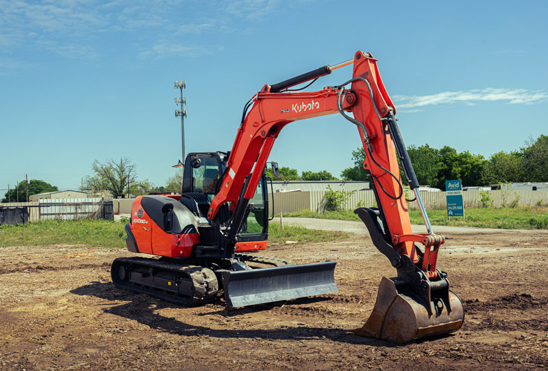 Blondies Equipment Rental Dallas Fort Worth Kubota KX080 Construction Equipment 