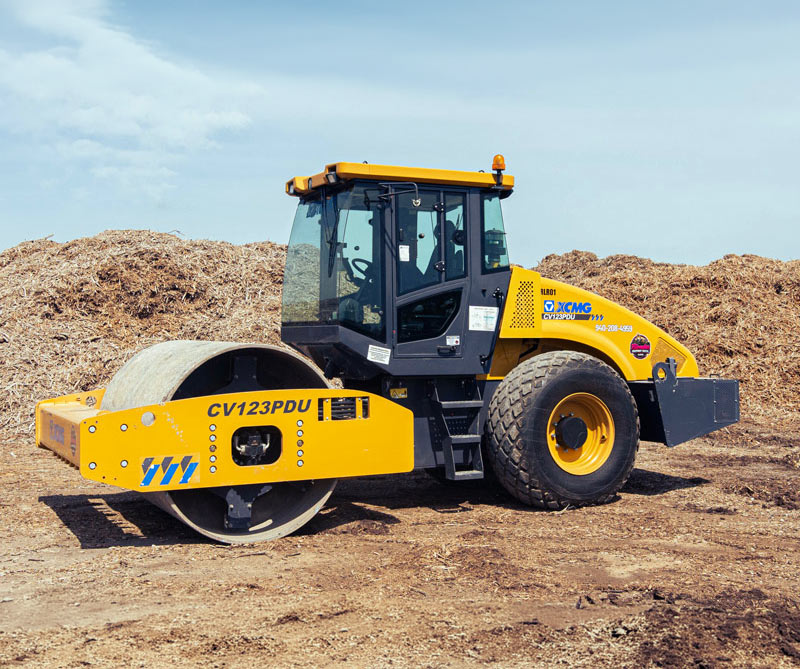 Commercial-Construction-Compactor-on-Job-Site-Justin-Texas Commercial Construction Compactor on Job Site Justin Texas