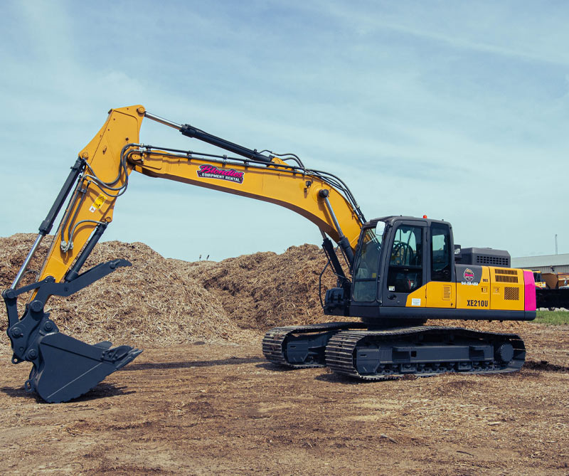 Commercial-Construction-Excavator-on-Job-Site-Justin-Texas Commercial Construction Excavator on Job Site Justin Texas